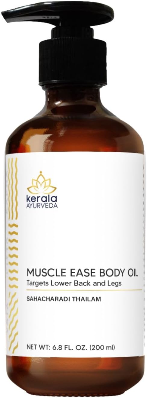 Kerala Ayurveda Sahacharadi Thailam - 6.76 Fl Oz | Herbal Massage Body Oil | Lower Back and Legs Support Oil | Enhances Healthy Circulation | Natural Muscle, Joint, & Ligament Relaxant