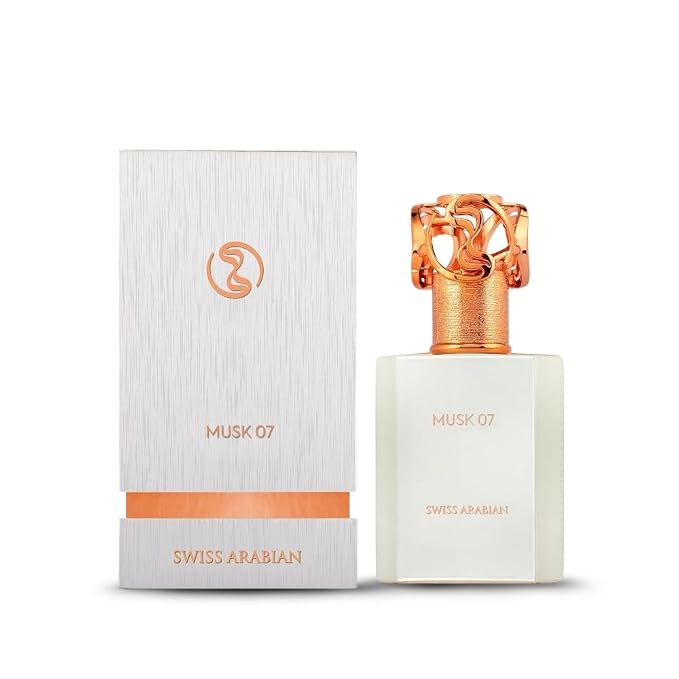 Swiss Arabian Musk 07 - Luxury Products From Dubai - Long Lasting And Addictive Personal EDP Spray Fragrance - A Seductive Signature Aroma - 1.7 Oz