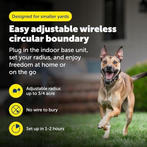 PetSafe Stay & Play Compact Wireless Dog Fence, Up to 3/4 Acre