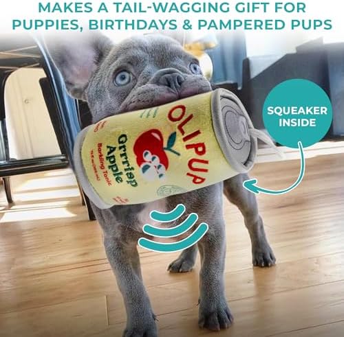 Haute Diggity Dog Olipup Plush Dog Toy, Drink Parody Stuffed Chew Toys