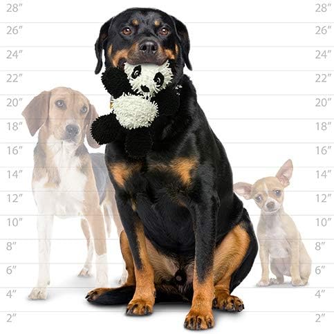 MIGHTY Tuffy Microfiber Medium Ball Panda Dog Toy