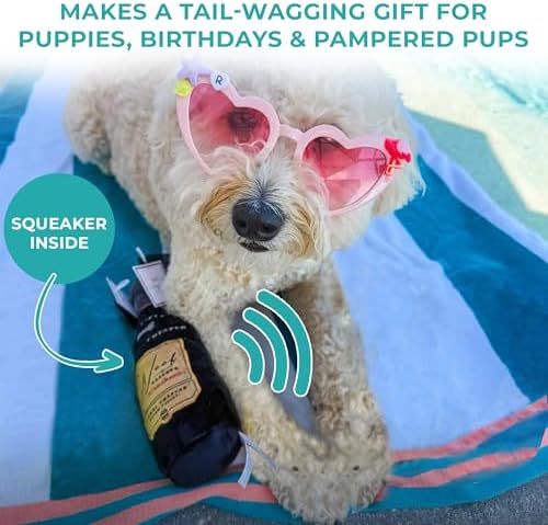 Haute Diggity Dog Woof Reserve Cabarknet Plush Dog Toy, Drink Parody Toy