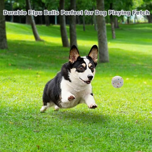 MEKAPLE Dog Toy Balls, 2.2 Inch Mini Durable Rubber Chewing Ball, Lightweight Interactive Fetch Ball for Small & Medium Dogs, Teeth Cleaning & Stress Relief Pet Toy 6 Pack