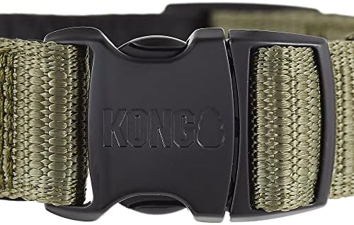 KONG Max HD Ultra Durable Neoprene Padded Dog Collar (XL, Green)