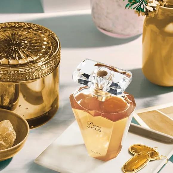 AVON Rare Gold Eau de Parfum for Women – Long Lasting Ylang-Ylang & Golden Amber Floral women perfume with Mandarin Zest – Elegant Signature Fragrance & Timeless Gift Idea, 1.7 fl oz