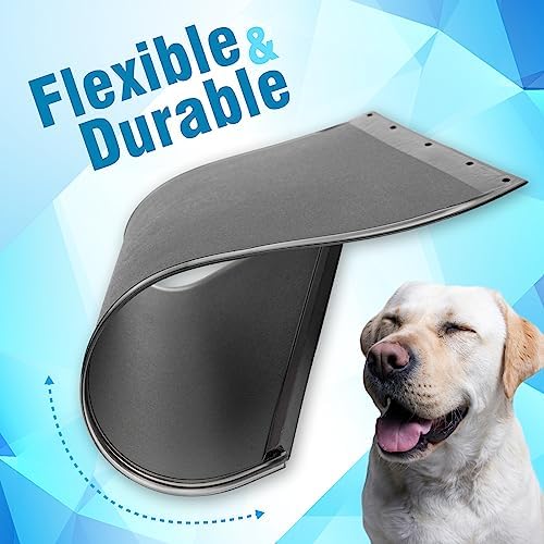 AMZOO Large Replacement Dog Door Flap PetSafe 16 7/8” x 10 1/8” PAC11-11039 | Compatible Petsafe Freedom Pet Door Flaps Magnetic Closure Weather-Resistant Durable Flexible Non-Toxic PVC Easy Install