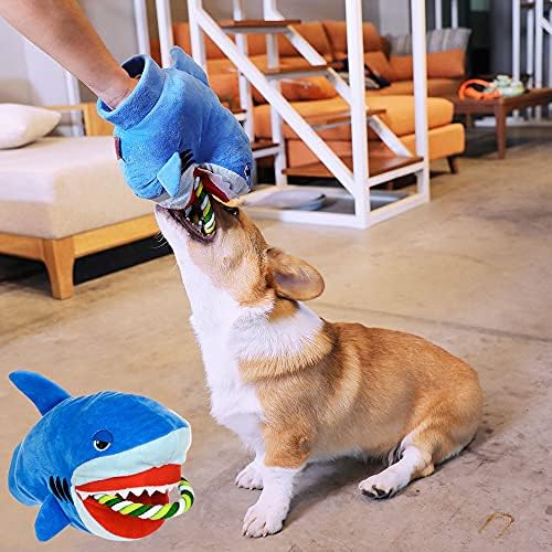 Squeaky Plush Dog Toy - Funny Stuffed Rope for Small Medium Dogs