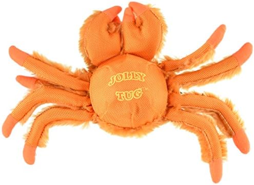 Jolly Pets Tug-A-Mal Crab Squeaky Tug Dog Toy, Medium