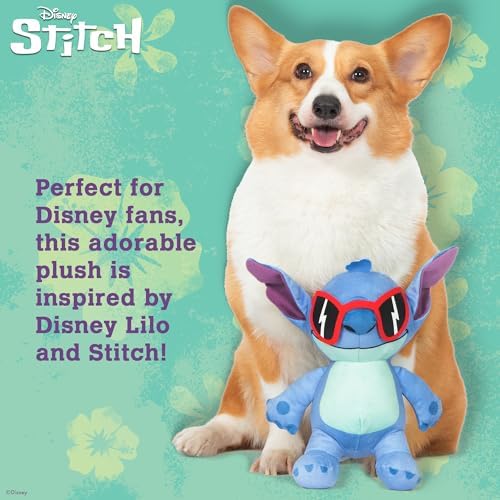 Disney for Pets Lilo and Stitch Sunglasses Plush Dog Toy, 8 Inch
