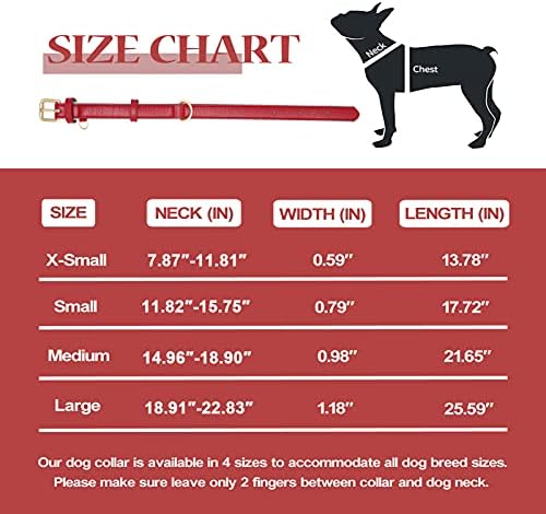 Leather Dog Collar for Small Medium Large Dogs Soft Waterproof Padded Puppy Collars