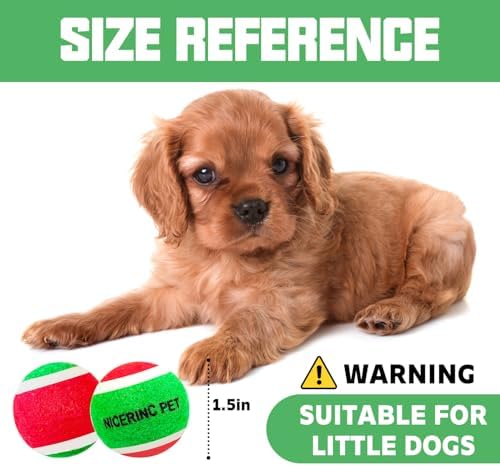X-Small Dog Tennis Balls Dog Toys Ball 1.5" Pack of 12, Fit Ball Launchers,Dog Toys