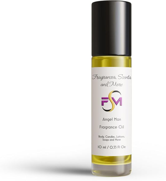 Angel Man Fragrance Oil - 0.33 Fl Oz Glass Roll On (10ml)