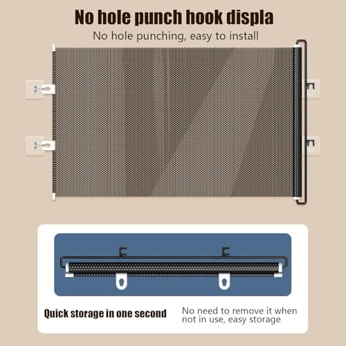 Retractable Dog Gate No Drilling Door Fence