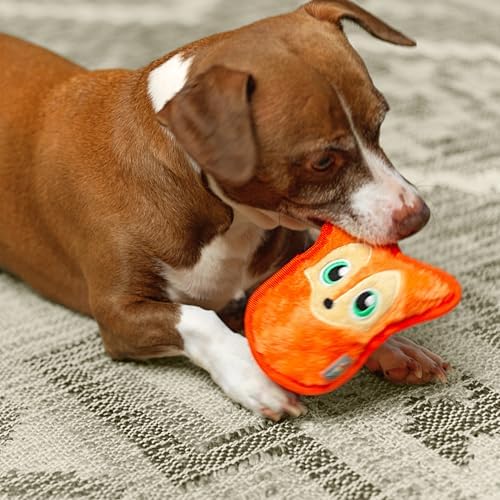 Outward Hound Durablez Minis Tough Chew Plush Squeaky Dog Toy, Fox, 6.3"