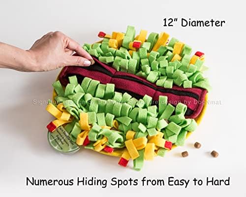 Taco Snuffle mat - Dog Toys, Cat Toys, Snuffle mat, Interactive, Mental Exercise, Dog Gift, Brain Game, Mentally stimulating Game, 12 inch diameter