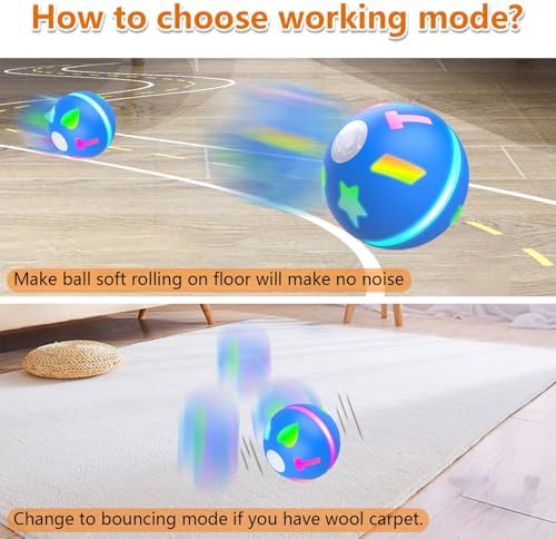 Salodal Interactive Dog Toys Ball, Motion Activated Rolling Dog Ball, Automatic Toy for Small/Medium Dogs,USB Rechargeable Dog Enrichment Toys to Keep Them Busy