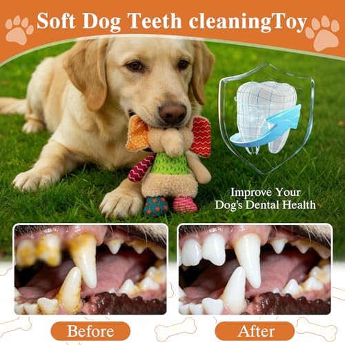 Dog Plush Elephant Squeaky Toys for Chewers