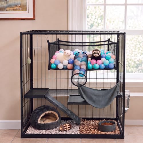 Yookeer Ferret Ball Hammock with 60 Colorful Play Balls
