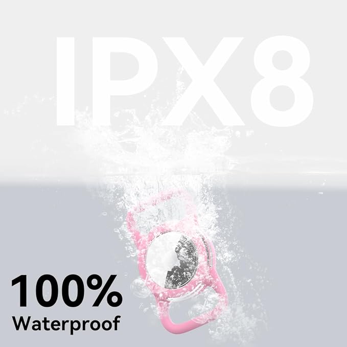 Waterproof AirTag Holder for Dog Collar, Soft Slide-On Dog AirTag Holder | Full-Body Protection, No-Dangle Fit, Ultra-Durable, Lightweight, Tool-Free Installation, Clear Cover, Fits Dog & Cat Collars