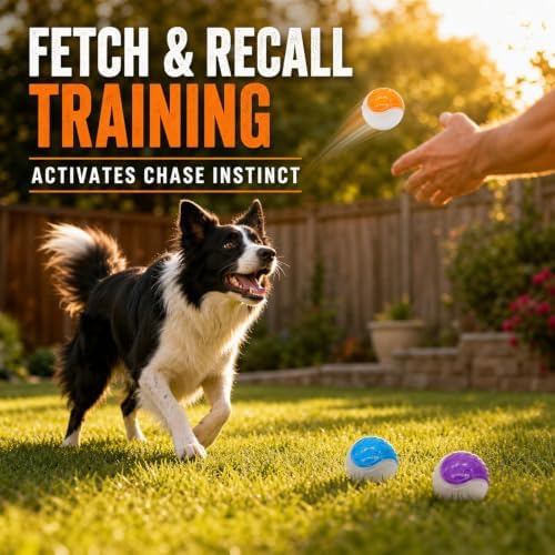 12-Pack Glow in The Dark Dog Balls, Indestructible Rubber Chew Toys for Puppy Training and Night Play, Interactive Fetch Balls for Small Medium Breeds (6.5cm, Assorted Colors)