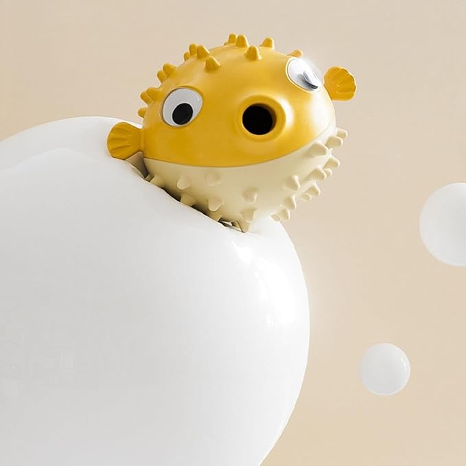 Dog Treat Dispenser Toy, Rubber Puffer Fish Dog Toys | Puppy Teething Toys | Interactive Pet Toys, for Small, Medium, Large All Breed Size Dogs
