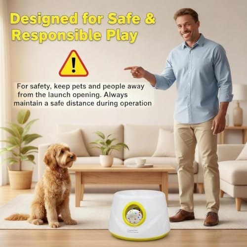 Automatic Dog Ball Launcher, Interactive Fetch Machine for Small Medium Dog