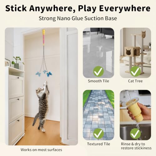 Interactive Cat Toys for Indoor Cats Automatic Cat Wand Toy