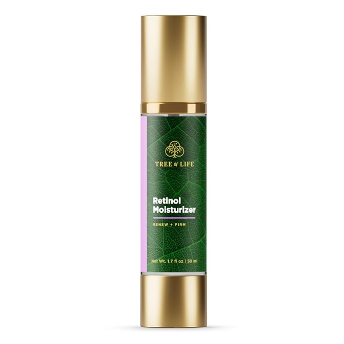 Tree of Life Beauty Moisturizer, Hydrating, Anti-Aging, Reduces Dark Spots & Fine Lines, Brightens, Firmer and Smoother Skin Non Greasy - Retinol Face Cream 1.7 Fl Oz