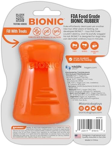 BIONIC Treat Shaker Dog Toy for Dogs Between 15-35 lbs, Medium