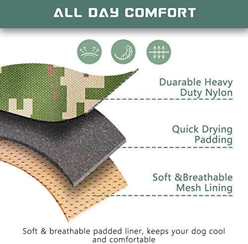BUMBIN Tactical Dog Harness for Large Dogs No Pull, Famous TIK Tok No Pull Dog Harness, Fit Smart Reflective Pet Walking Harness for Training, Adjustable Dog Vest Harness with Handle Forest Camo XL
