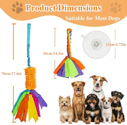 Suction Cup Dog Toys for Small Medium Dogs, Interactive Rope Toys