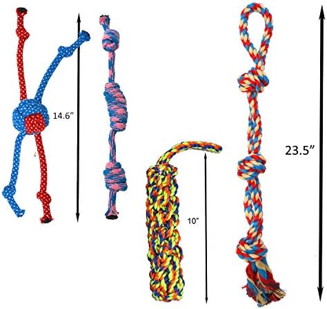 Jalousie 14 Pack Puppy Chew Dog Rope Toy Assortment for Small Medium Large Breeds