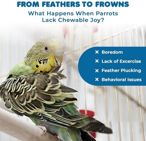 SunGrow Wooden Bird Ladder Bridge, Hanging Exercise Toy, Bird Playground Cage Accessory, Natural Wood, Edible Dye, Interactive Small Bird Toy, Parakeet, Cockatiel, Conure, Budgie Climbing Ladder