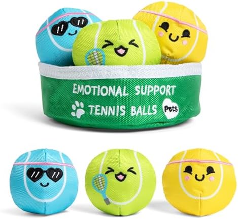 WHAT DO YOU MEME? Emotional Support Pet Tennis Ball Dog Toy by Relatable