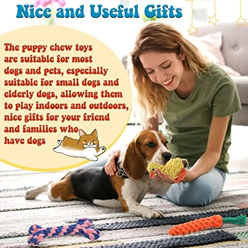 Sumind 12 Pcs Rope Dog Toys for Aggressive Chewers,Giraffe