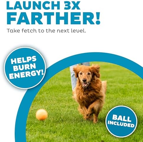 Outward Hound Launch A Ball Dog Ball Launcher, Slobber-Free Pickup, 24.6"