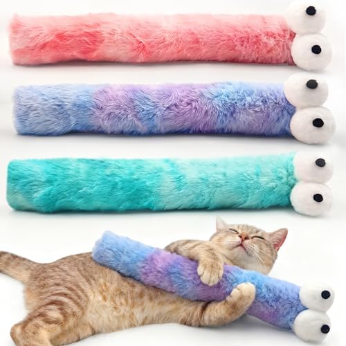 Cat Toys Pillows 3 Pack, Large 13” Cat Kicker Toys with Catnip Inside, Durable Interactive Cat Toys for Indoor Cats, Soft Kick Sticks for Exercise & Play