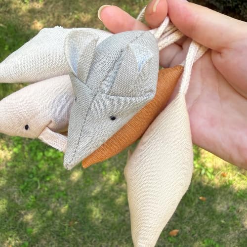 Catnip Mice Cat Toys, 6 Pcs Interactive Fabric Mouse Toys for Indoor Cats