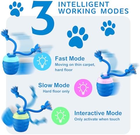 Interactive Dog Toys Ball, Automatic Motion Activated Dog Interactive Toy for Medium/Large Dogs, Moving Dogs Ball for Boredom(Blue)