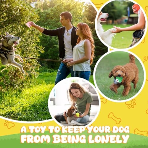 20 Pack Latex Dog Squeaky Toys Soft Squeak Balls for Pets