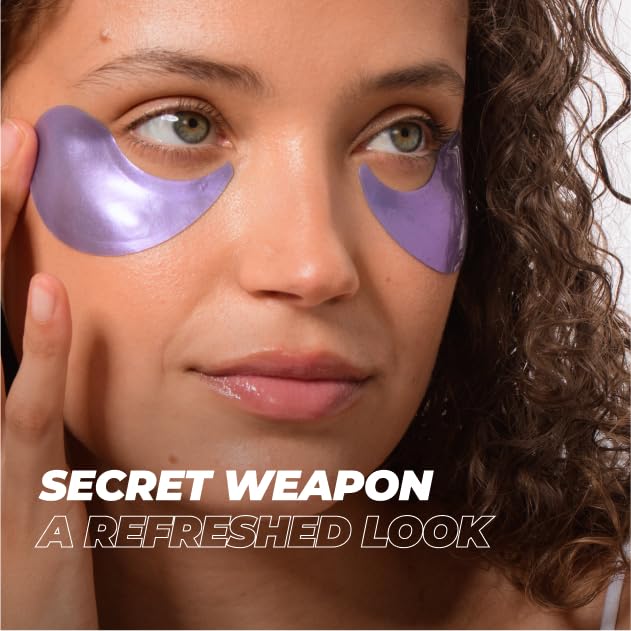 Vitamasques Lavender Hydrogel Eye Pads For Puffy Eyes & Dark Circles – Refresh in 15 minutes - Formulated in Korea - 32 Pairs / 64 HydroGel Eye Pads