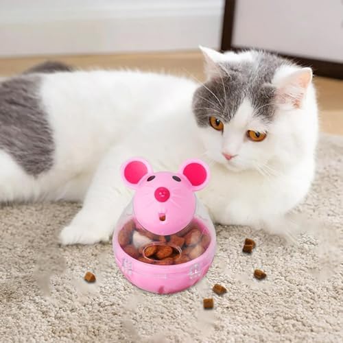 Cat Treat Toy Dispenser Small Slow Feeder Interactive Adjust Diet Exercise
