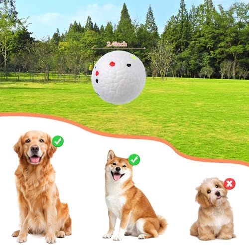 12 PCS Balls for Dogs, 2.4" Indestructible Dog Balls for Aggressive Chewers