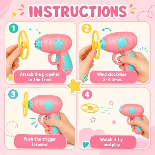 12PCS Cat Fetch Launcher Flying Propellers