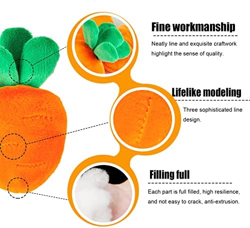 JOYELF Hide and Seek Plush Dog Toys, Interactive Squeak Dog Toys Teething Chew Toys Plush Carrot Field Educational Toys for Small Medium Large Dogs and Cats with 8 Carrots