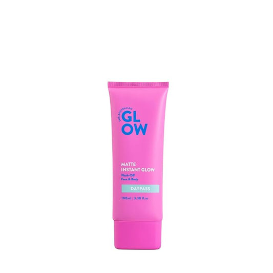 Australian Glow Matte Instant Glow Daypass| 24-hour tan, wash-off, face and body, cruelty-free, vegan, organic ingredients - 3.38 fl.oz., Pink