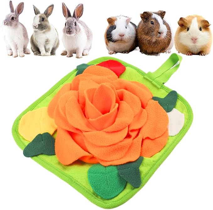 Rabbit Foraging Mat Snuffle Mat for Small Animals Interactive Feeding Mat