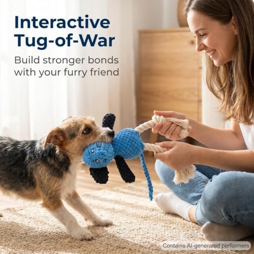 Squeaky Plush Interactive Dog Toy for Small Dogs