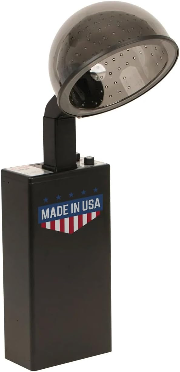 Buy-Rite BR900 X-tra Hot Professional Salon Hair Dryer, 980W Hooded Dryer with Extra Large Bonnet, 5 Heat Settings, 60-Min Timer, Removable Filter, UL/CSA Approved, HL-1200 (Black, 120V)