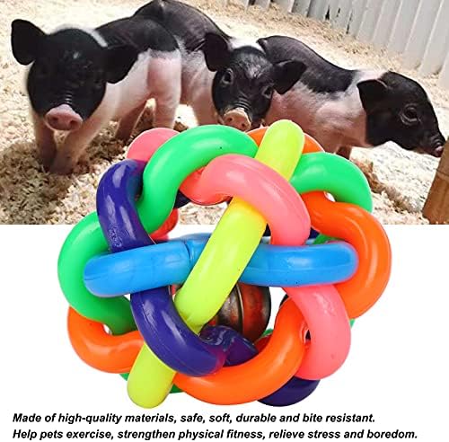 GLOGLOW Rubber Ball Toy, 3in with Bell
